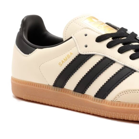 Adidas Originals Samba OG (CREAM WHITE/BLACK/SAND STRATA) Women's Shoes ID0478 - Picture 5 of 7